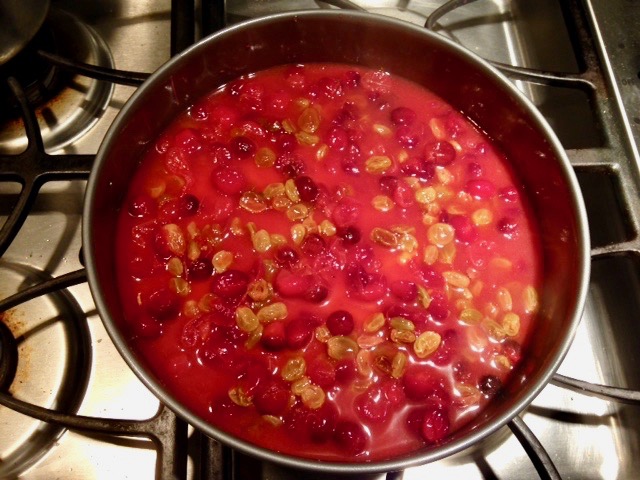 Sweet Potato Pie with Cranberry Icing
