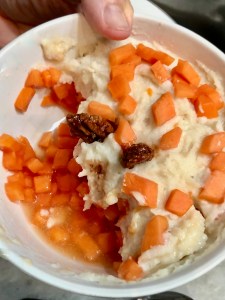 Papaya with Pastry Cream