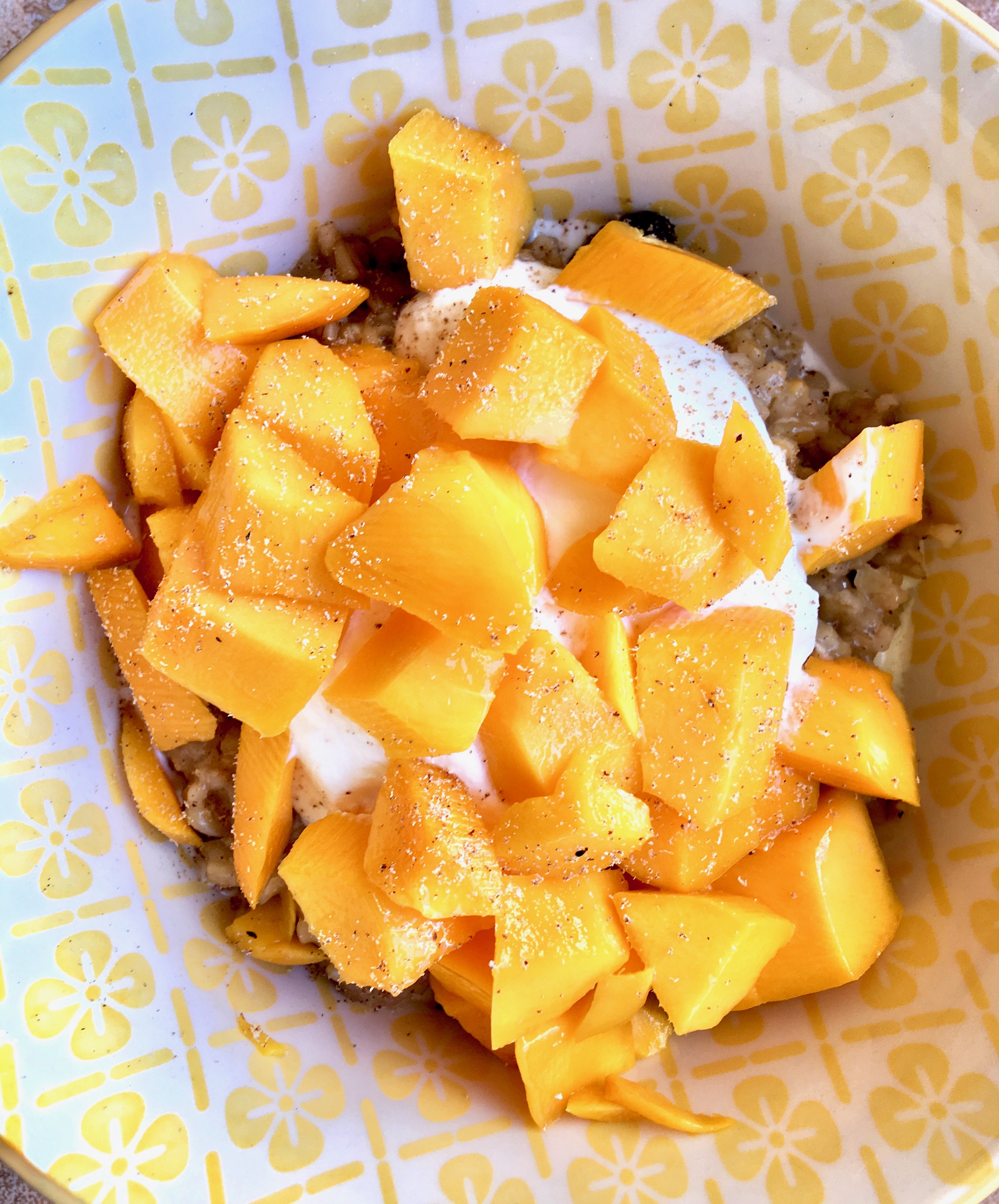 Steel Cut Oat Breakfast with Yogurt