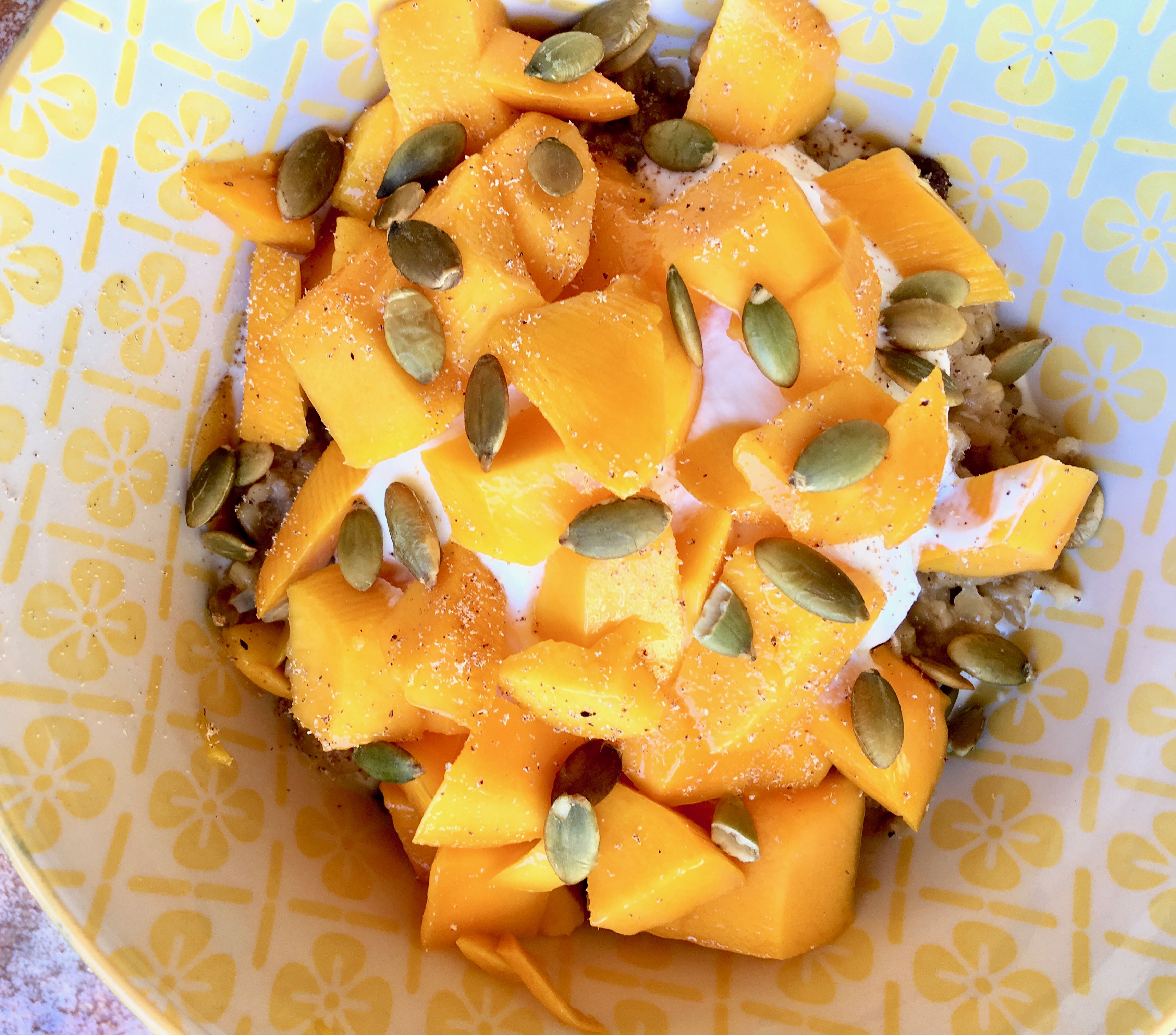 Steel Cut Oat Breakfast with Yogurt